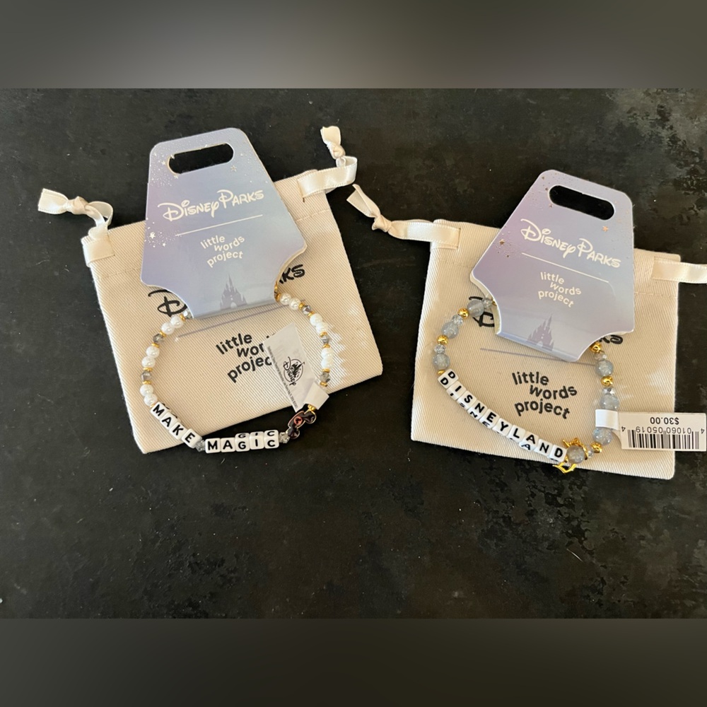 2- Little Words Project “Disneyland” & “Make Magic” bracelet set - Picture 2 of 4